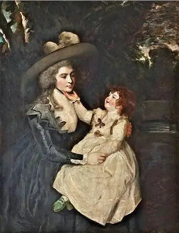 Retrato de la viuda Sra. Seaforth y de su hijo - Joshua Reynolds