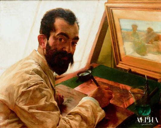 Portrait de Leopold Löwenstam le graveur - Lawrence Alma-Tadema Reproductions de tableaux à la peinture à l’huile