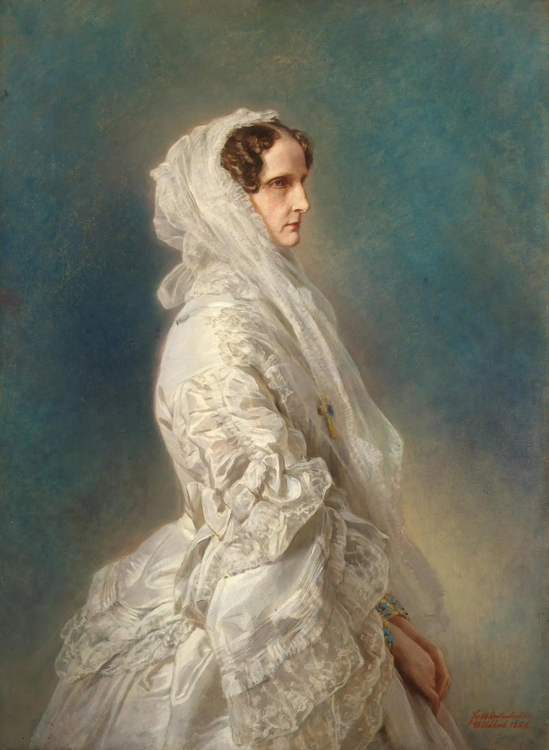 Retrato de la emperatriz Alexandra Fiódorovna - Franz Xaver Winterhalter