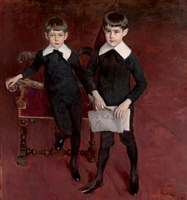 Retrato de Luis y Pedro Subercaseaux - Giovanni Boldini