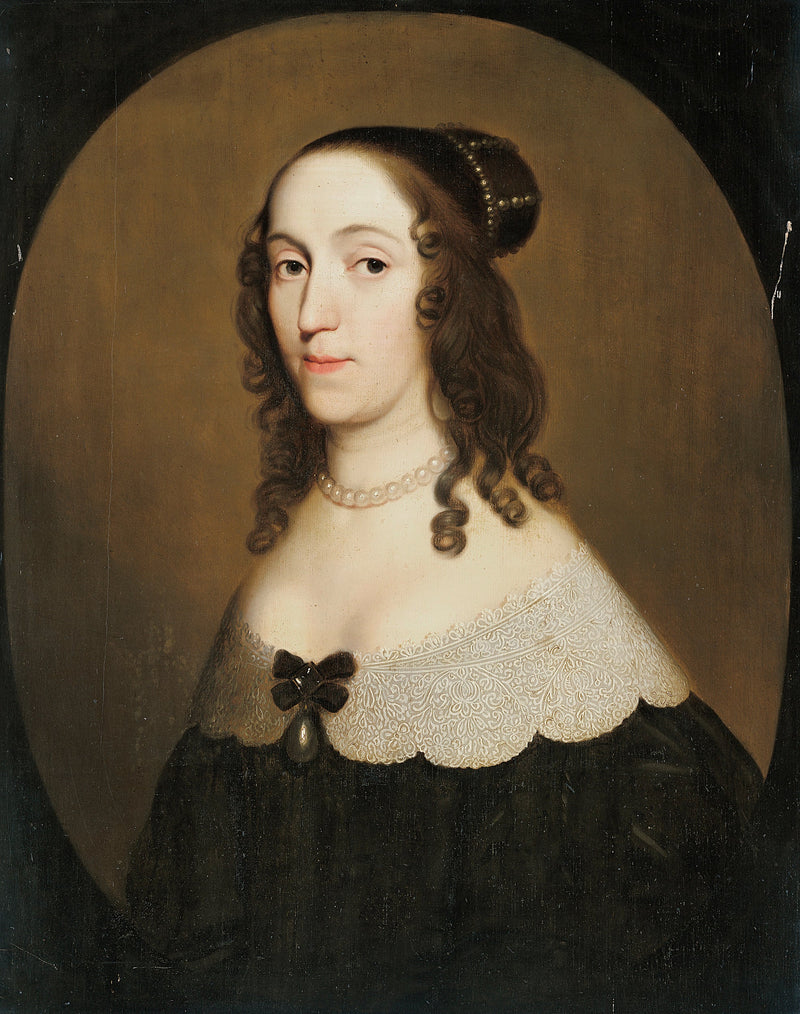 Retrato de Louise Christina (1606-1669), condesa de Solms-Braunfels - Gerrit van Honthorst