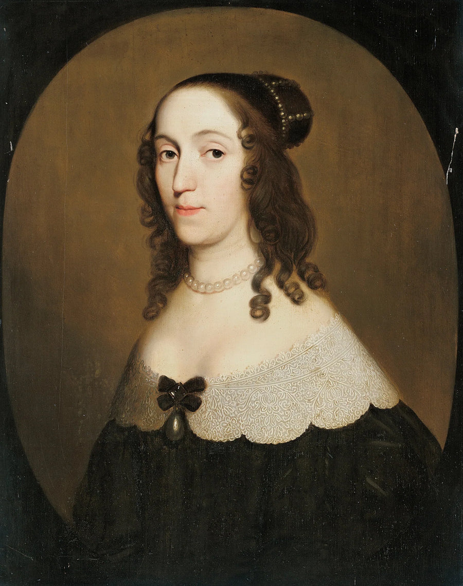 Retrato de Louise Christina (1606-1669), condesa de Solms-Braunfels - Gerrit van Honthorst