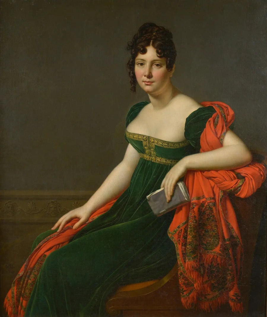 Retrato de Madame Augustine Bertin de Veaux - Anne-Louis Girodet