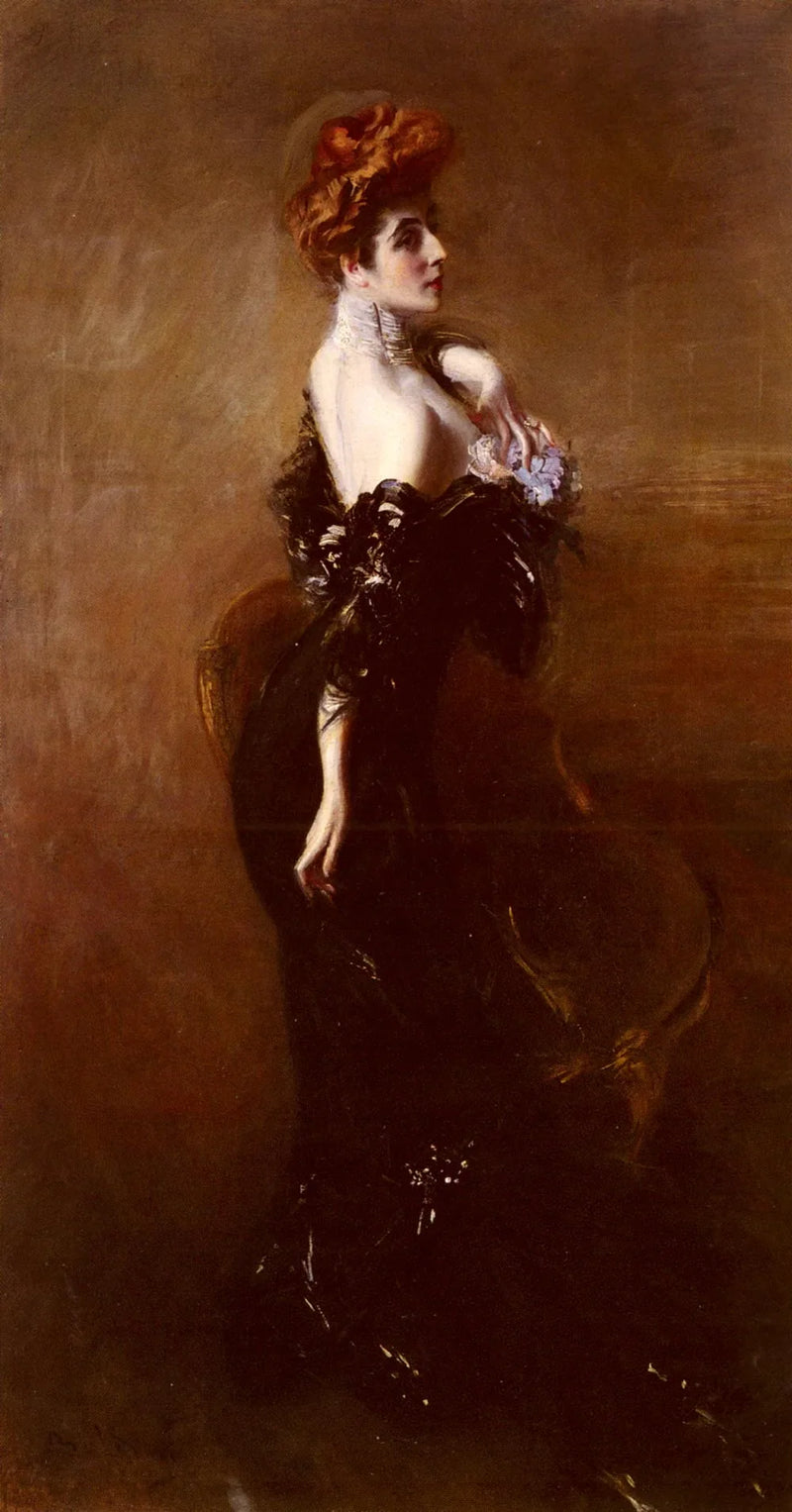 Retrato de Madame Pages con vestido de noche - Giovanni Boldini