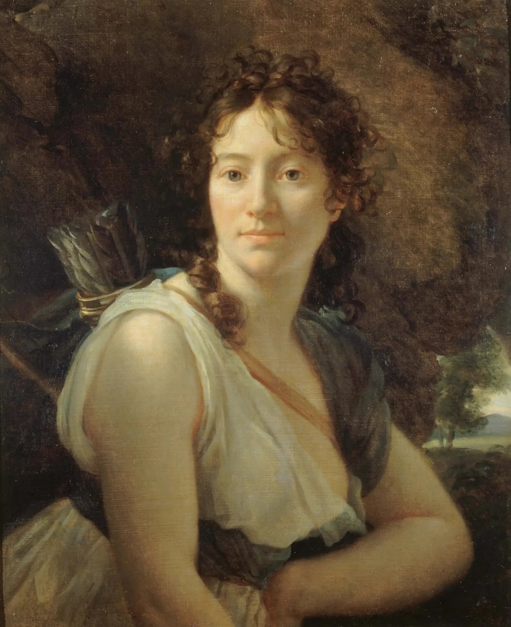 Portrait de Mademoiselle Duchesnois (1777-1835), sociétaire de la Comédie-Française, dans le rôle de Didon - François Gérard image 1 tableau peint à l’huile sur toile