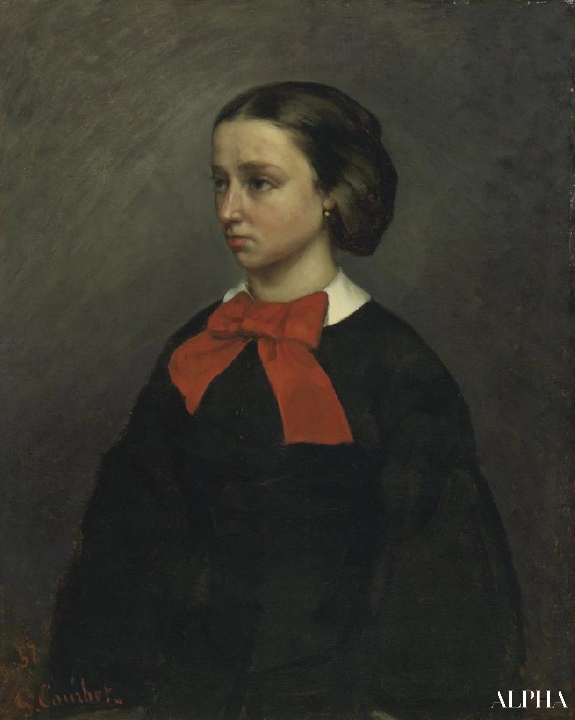 Portrait de Mademoiselle Jacquet - Gustave Courbet - Reproductions de tableaux et peintures haut de gamme