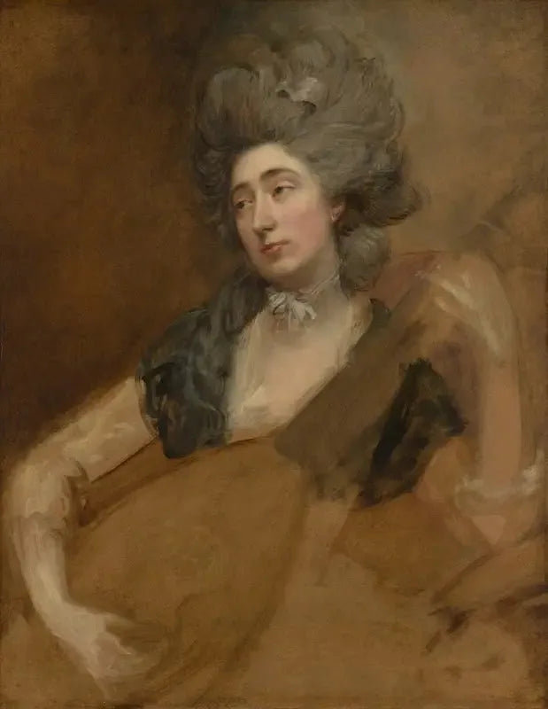 Retrato de Margaret Gainsborough sosteniendo un laúd - Thomas Gainsborough