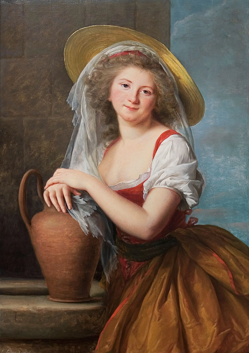 Retrato de Marguerite Baudard de Saint James, marquesa de Puységur, en lechera - Élisabeth Vigée Le Brun