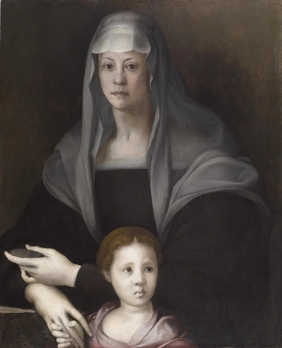 Retrato de María Salviati de Médici con Giulia de Médici - Pontormo
