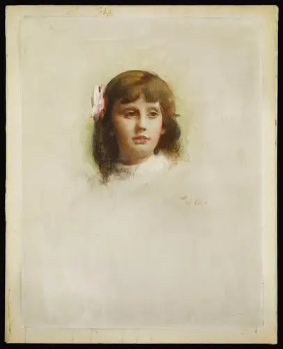 Retrato de Marie-Charlotte Madier-Trélat niña - Léon Bonnat