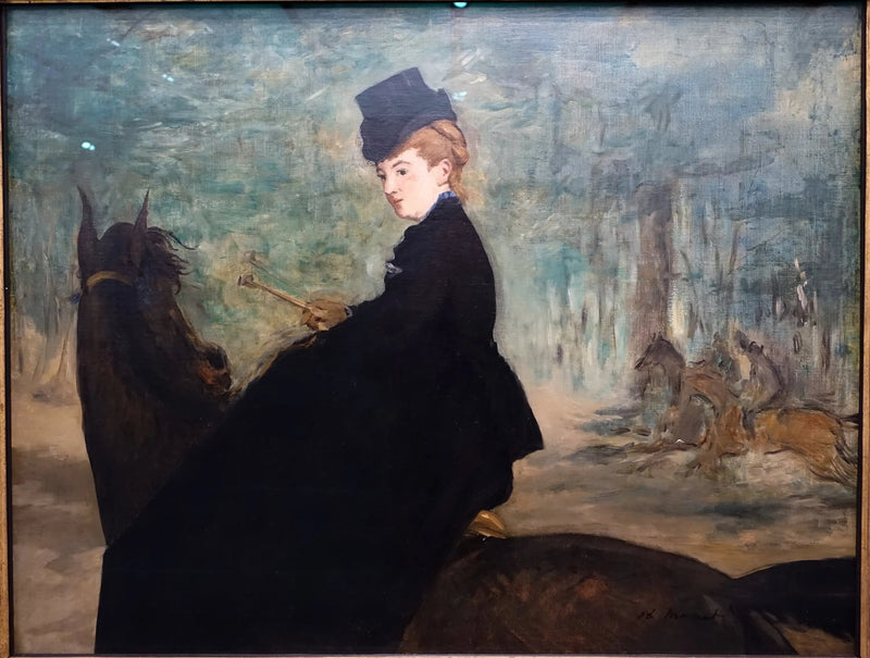 Retrato de Marie Lefébure a caballo - Édouard Manet