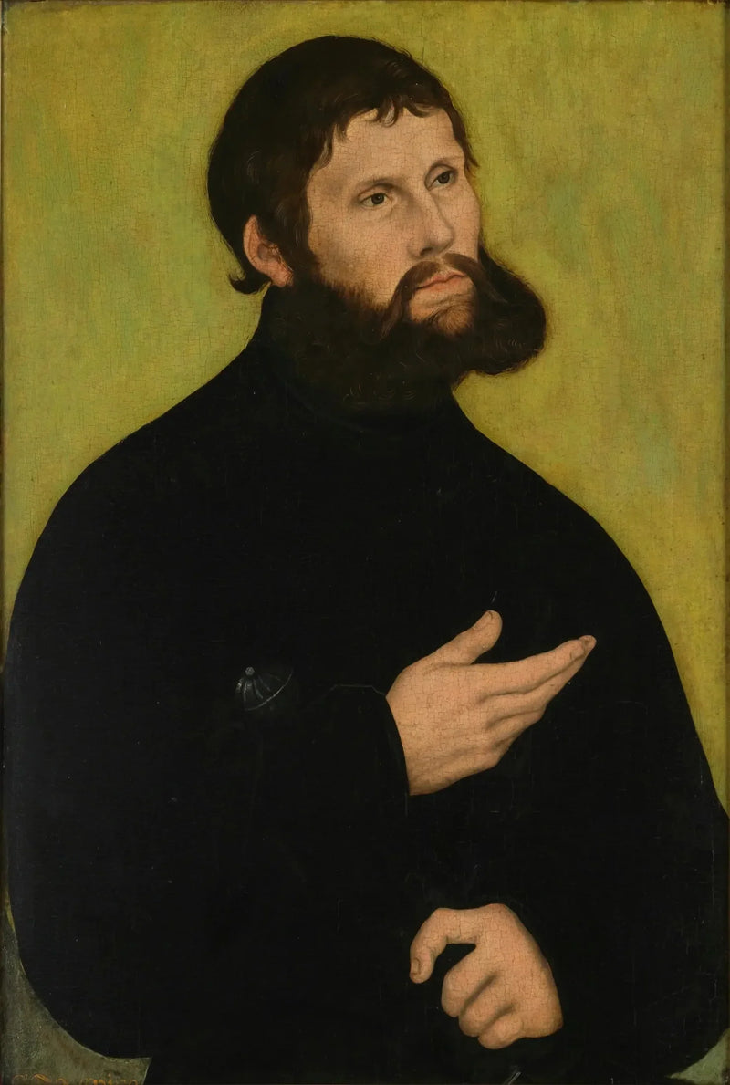 Retrato de Martín Lutero en Junker Jörg - Lucas Cranach el Viejo