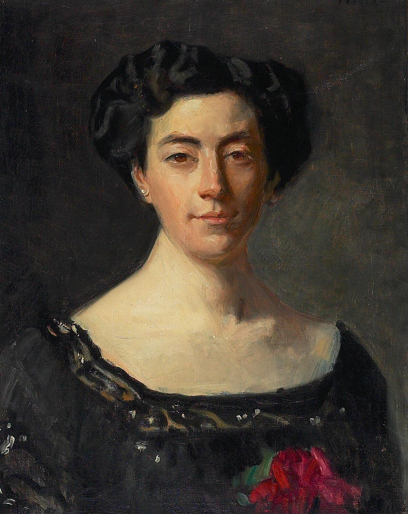 Retrato de la señorita Neergaard con un vestido negro. -Michael Peter Ancher