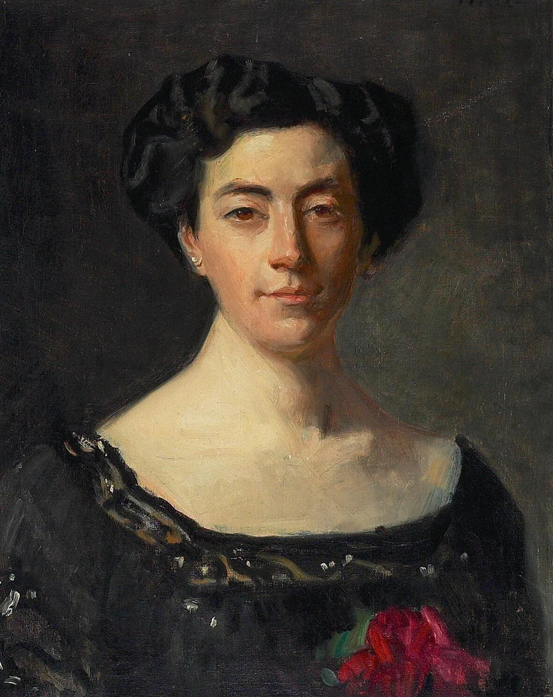 Retrato de la señorita Neergaard con un vestido negro. -Michael Peter Ancher