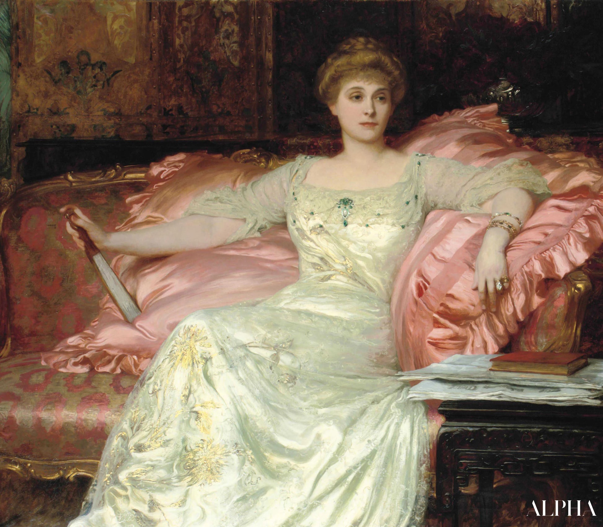 Portrait de Mme W. K. D’Arcy - Sir Francis Dicksee Reproductions de tableaux à la peinture à l’huile