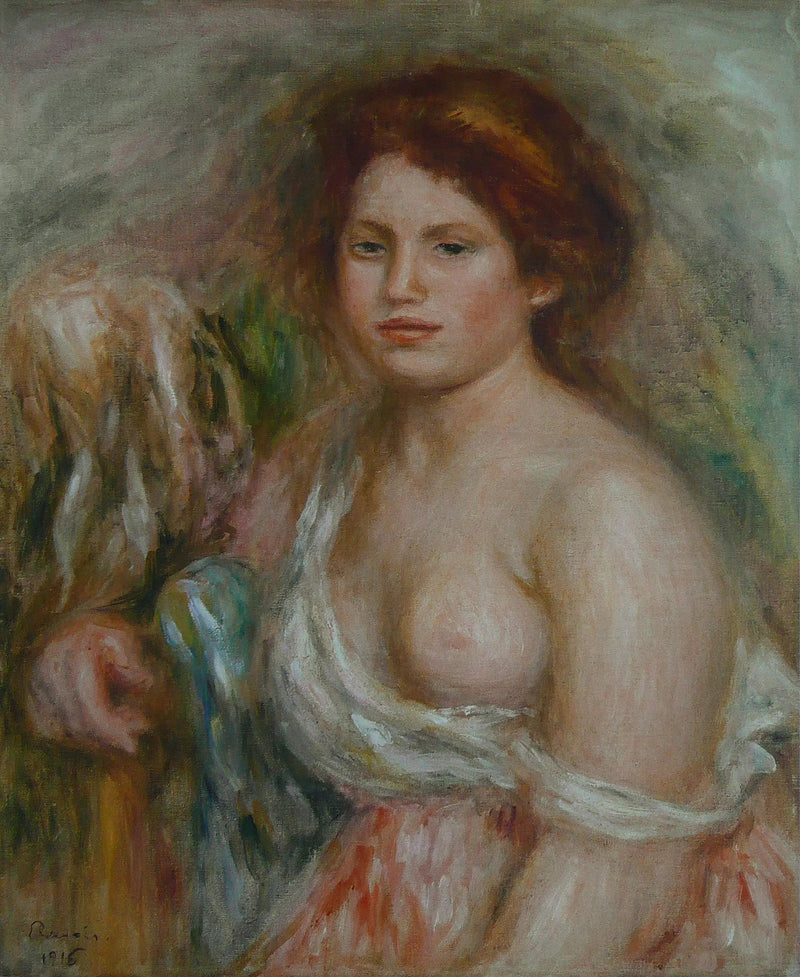 Retrato de modelo en busto - Pierre-Auguste Renoir