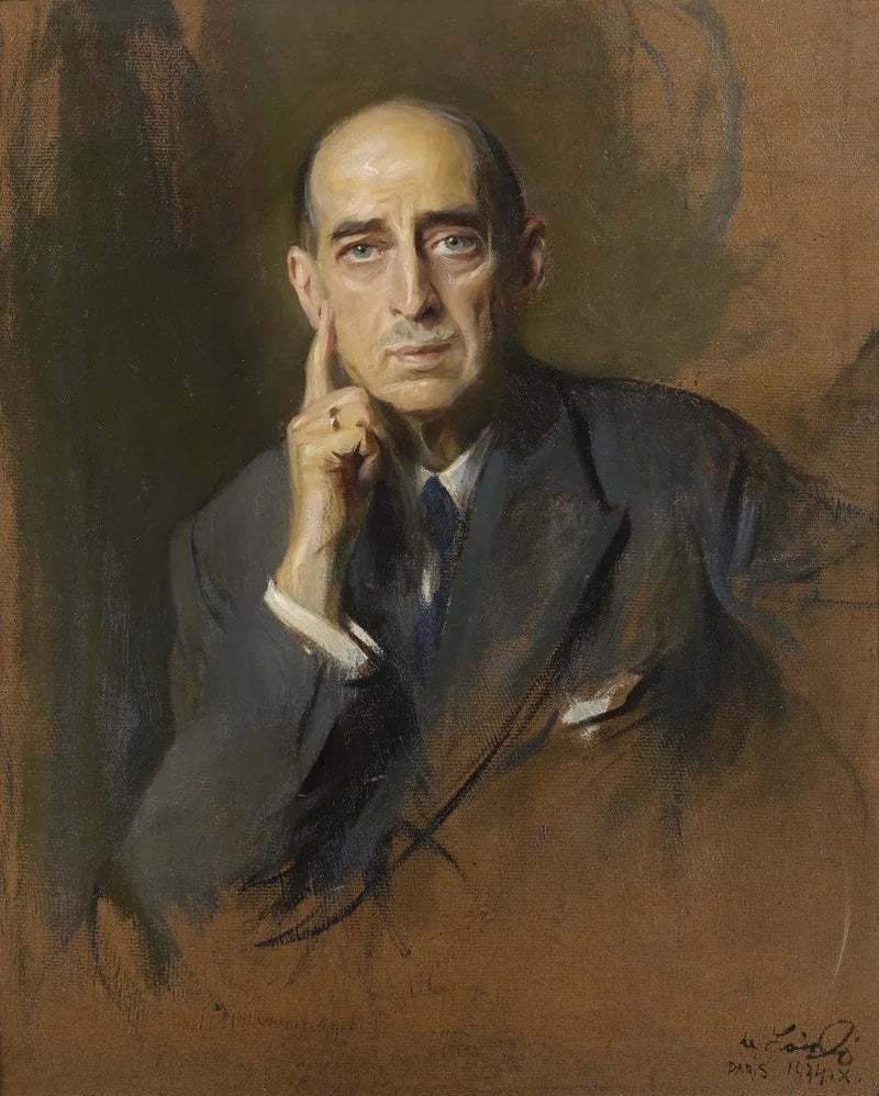 Retrato de Nicolás de Grecia y Dinamarca (1872-1938), a los 62 años - Philip de Läszlöš