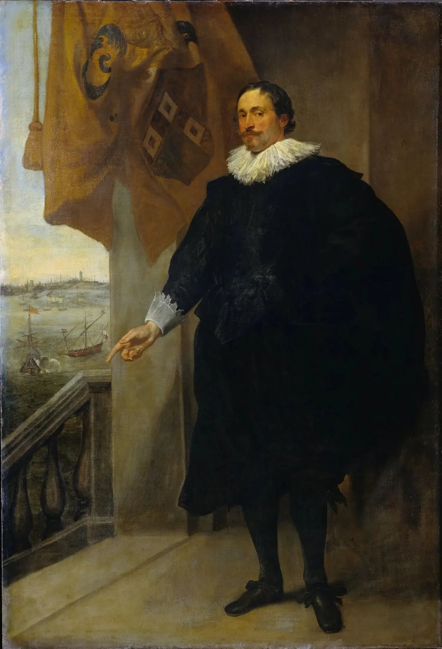 Retrato de Nicolas van der Borght. Comerciante de Amberes - Antoine van Dyck