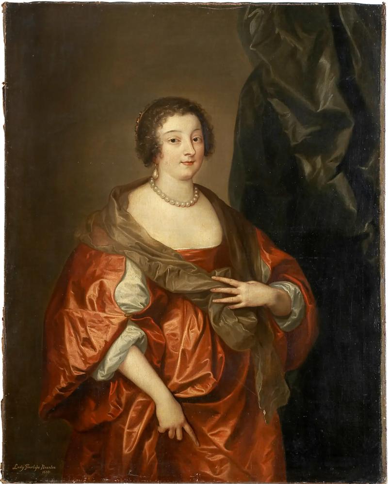 Retrato de Penélope Naunton, Lady Herbert - Antoine van Dyck