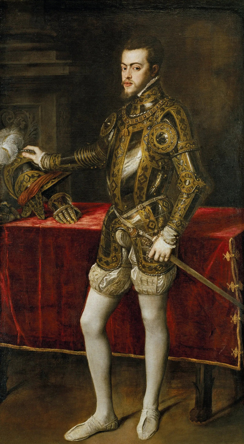 Retrato de Felipe II con armadura - Titian