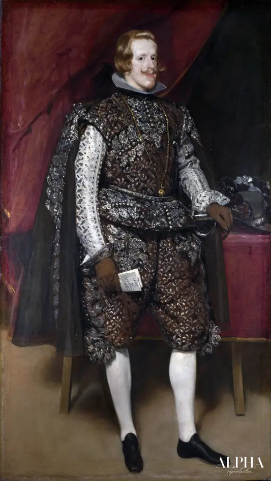 Portrait de Philippe IV d'Espagne, brun et argent - Diego Velázquez - Reproductions de tableaux et peintures haut de gamme