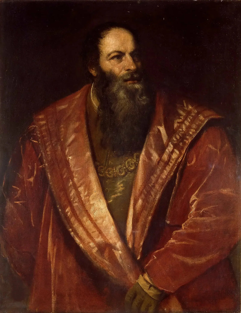 Retrato de Pierre l'Arétin - Tiziano