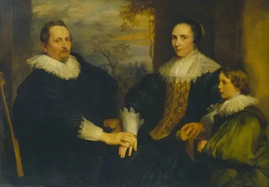 Retrato de Sebastiaan Leerse, de su esposa y de su hijo - Antoine van Dyck