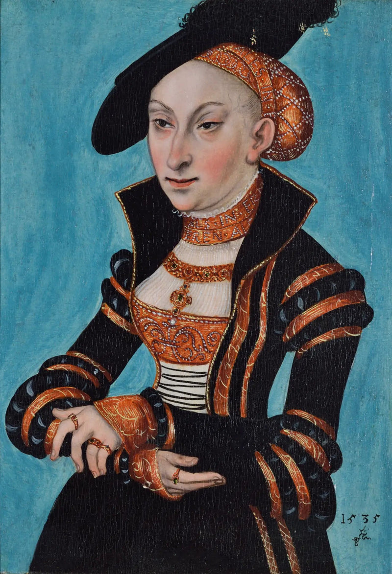 Retrato de Sibila de Sajonia - Lucas Cranach el Viejo