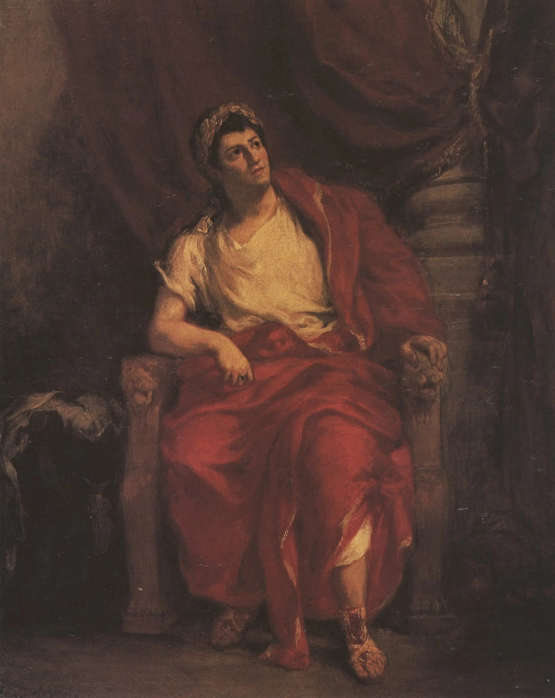 Retrato de Talma como Nerón - Eugène Delacroix