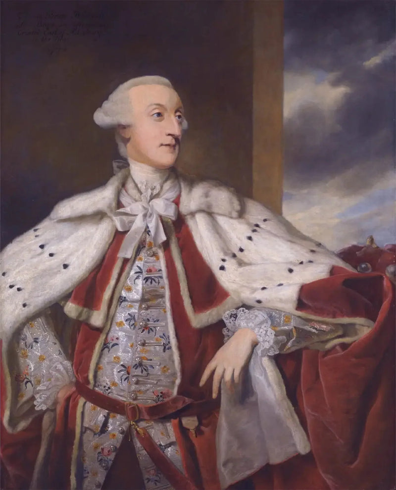 Retrato de Thomas Bruce Brudenell-Bruce, más tarde 1er conde de Ailesbury, con toga de pares. - Joshua Reynolds