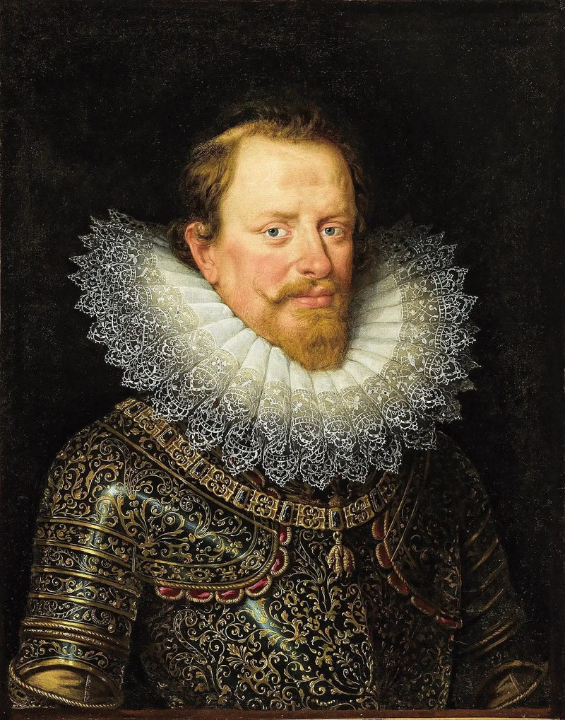 Retrato de Vincenzo Gonzaga, duque de Mantua, vistiendo la armadura y la Orden de la Toison de Oro - Frans Pourbus el Joven