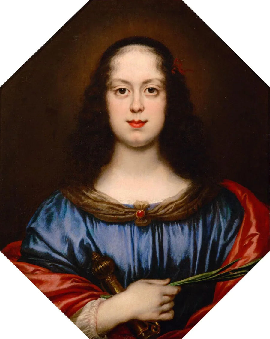 Retrato de Vittoria della Rovere (1622-1694) en Santa Catalina - Carlo Dolci