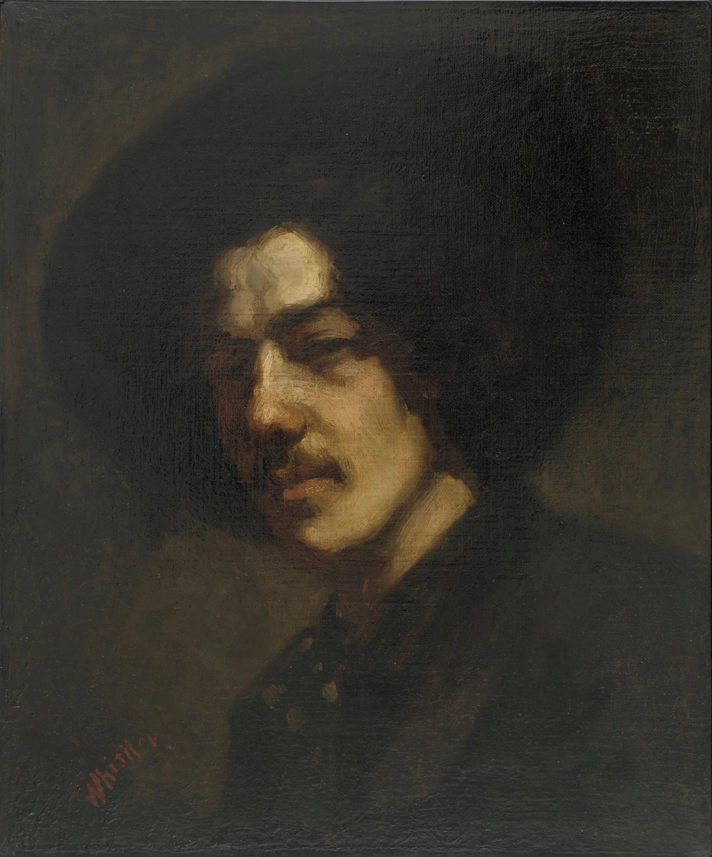 Portrait de Whistler avec chapeau - James Abbott McNeill Whistler image 1 tableau peint à l’huile sur toile