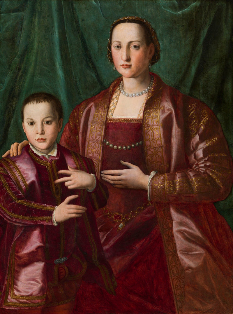 Retrato de Éléonore de Tolède y de su hijo, Francesco de'Medici - Bronzino