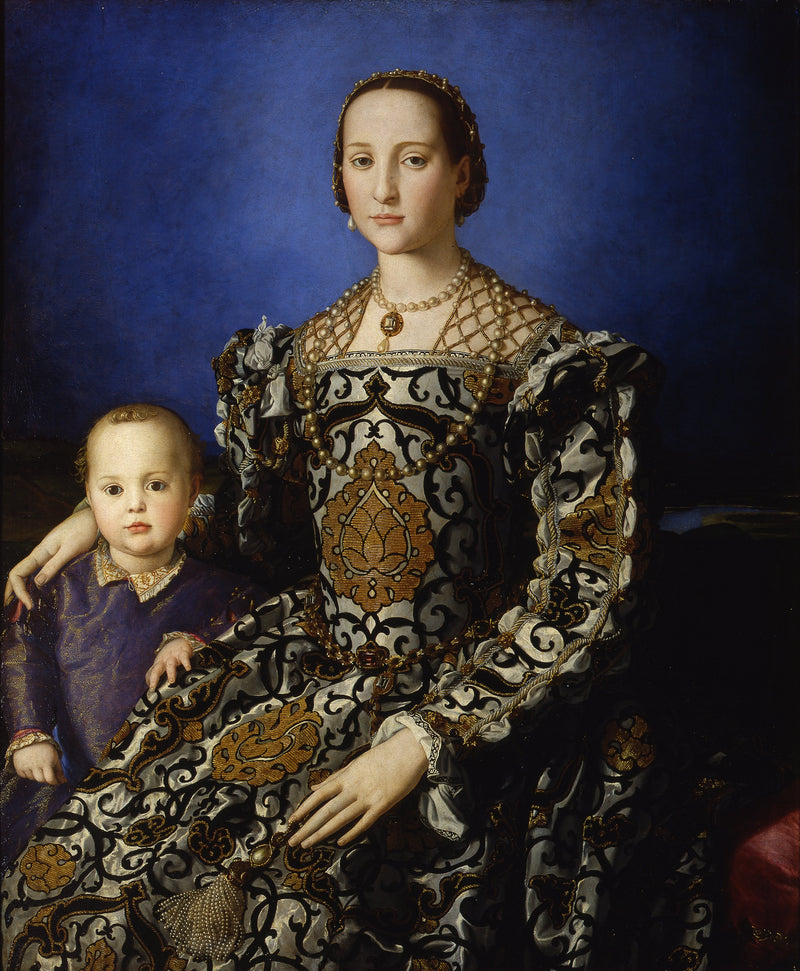 Retrato de Éléonore de Toledo y su hijo Giovanni de Médici - Bronzino
