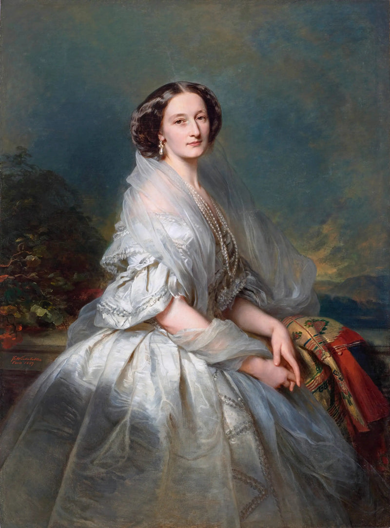 Retrato de Eliza Franciszka Krasińska nacida Branicka. - Franz Xaver Winterhalter