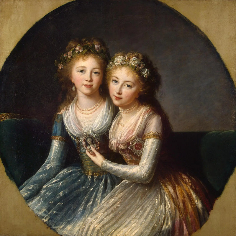 Retrato de las hijas del emperador Pablo I - Élisabeth Vigeé Le Brun