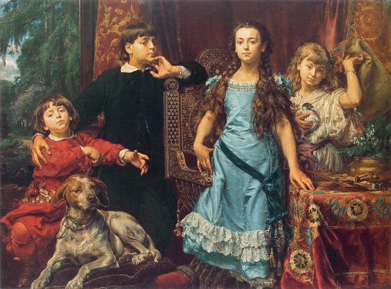 Retrato de los cuatro hijos del artista - Jan Matejko