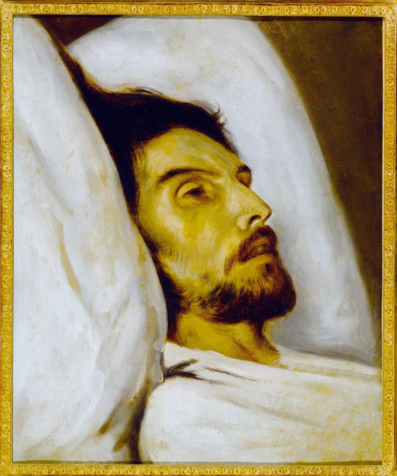 Retrato de un hombre en su lecho de muerte, anteriormente llamado Armand Carrel - Paul Delaroche