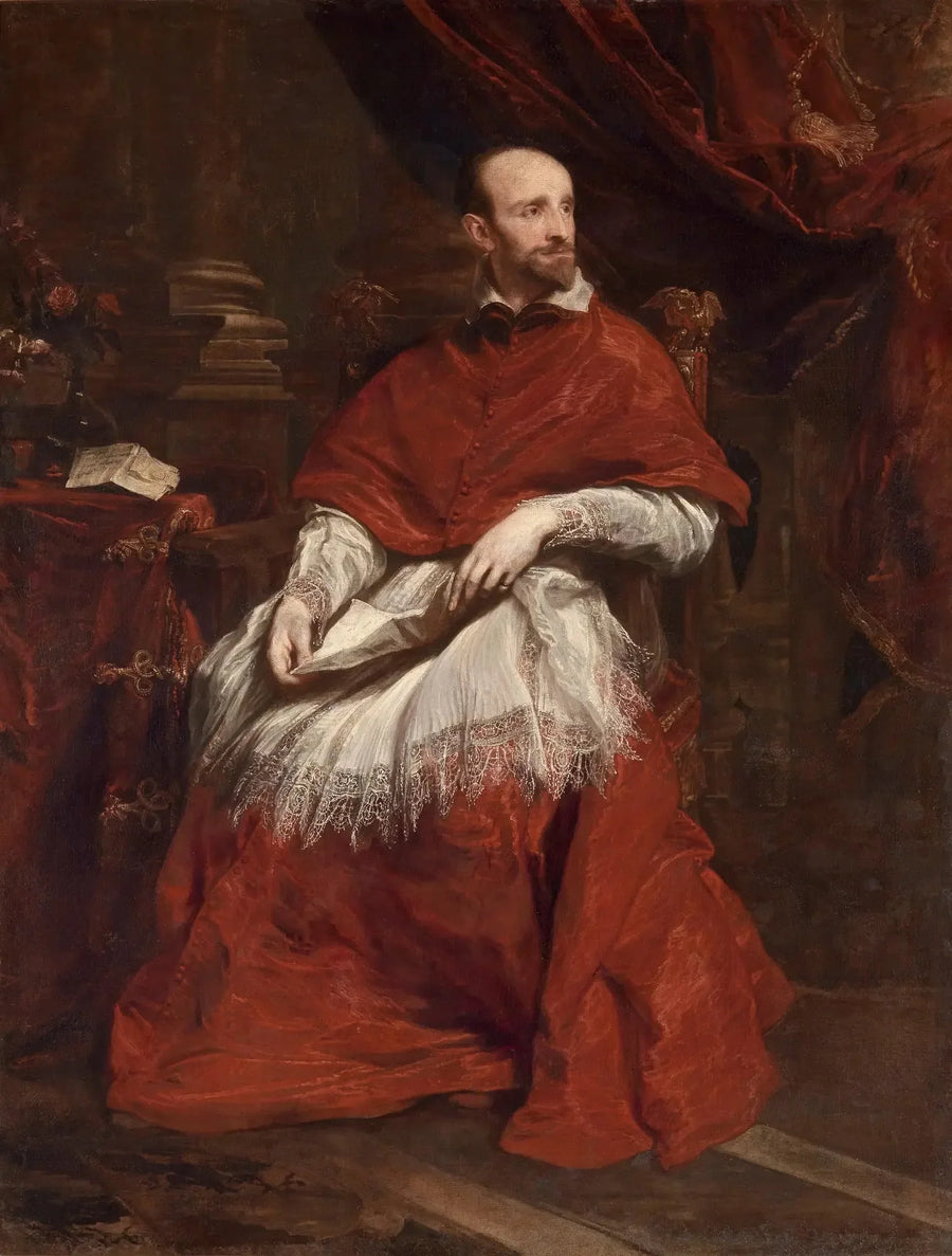 Retrato del cardenal Guido Bentivoglio - Antoine van Dyck