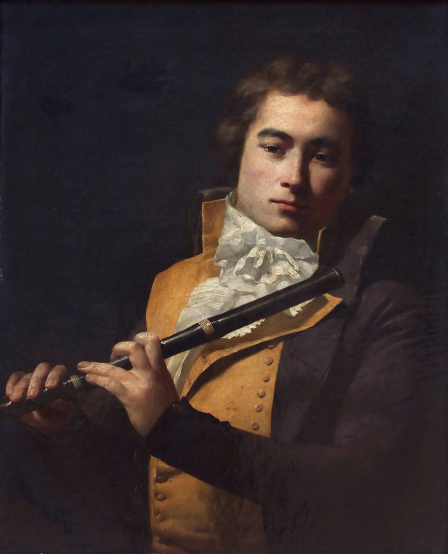 Retrato del flautista François Devienne - Jacques-Louis David