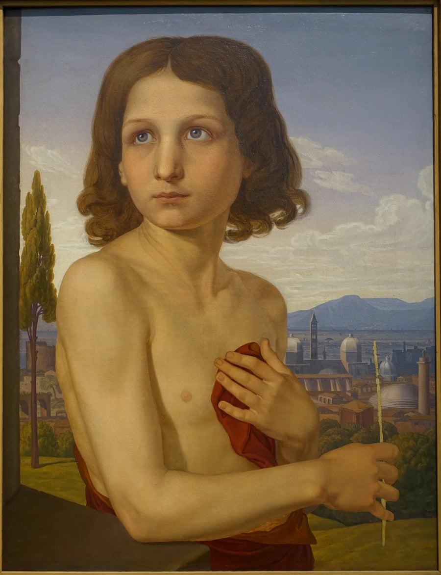 Portrait du jeune Xaverio en saint Jean Baptiste - Johann Friedrich Overbeck image 1 copie peinte à la main à l’huile