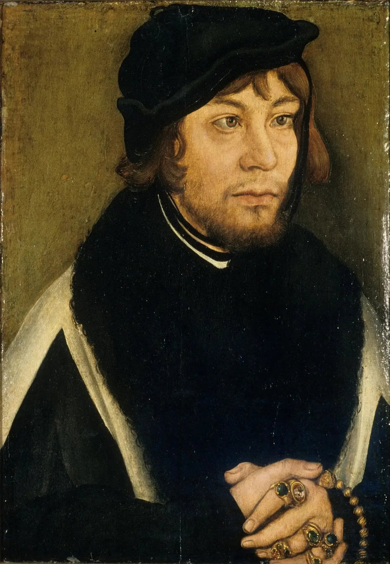 Retrato del margrave Alberto de Brandeburgo-Ansbach - Lucas Cranach el Viejo