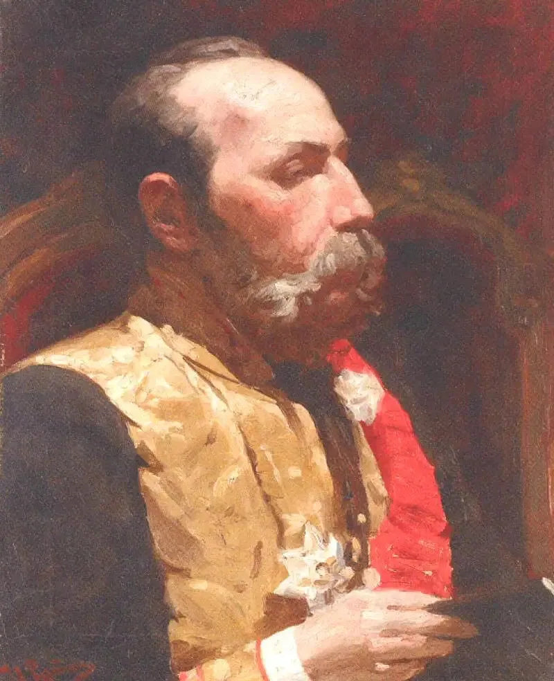 Retrato del miembro del Consejo de Estado y senador Fiodor Gustavovitch Turner. - Ilya Repin