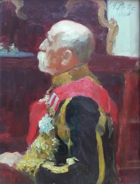 Retrato del miembro del Consejo de Estado, el conde Alexandre Alexeïevitch Bobrinsky. - Ilya Repin