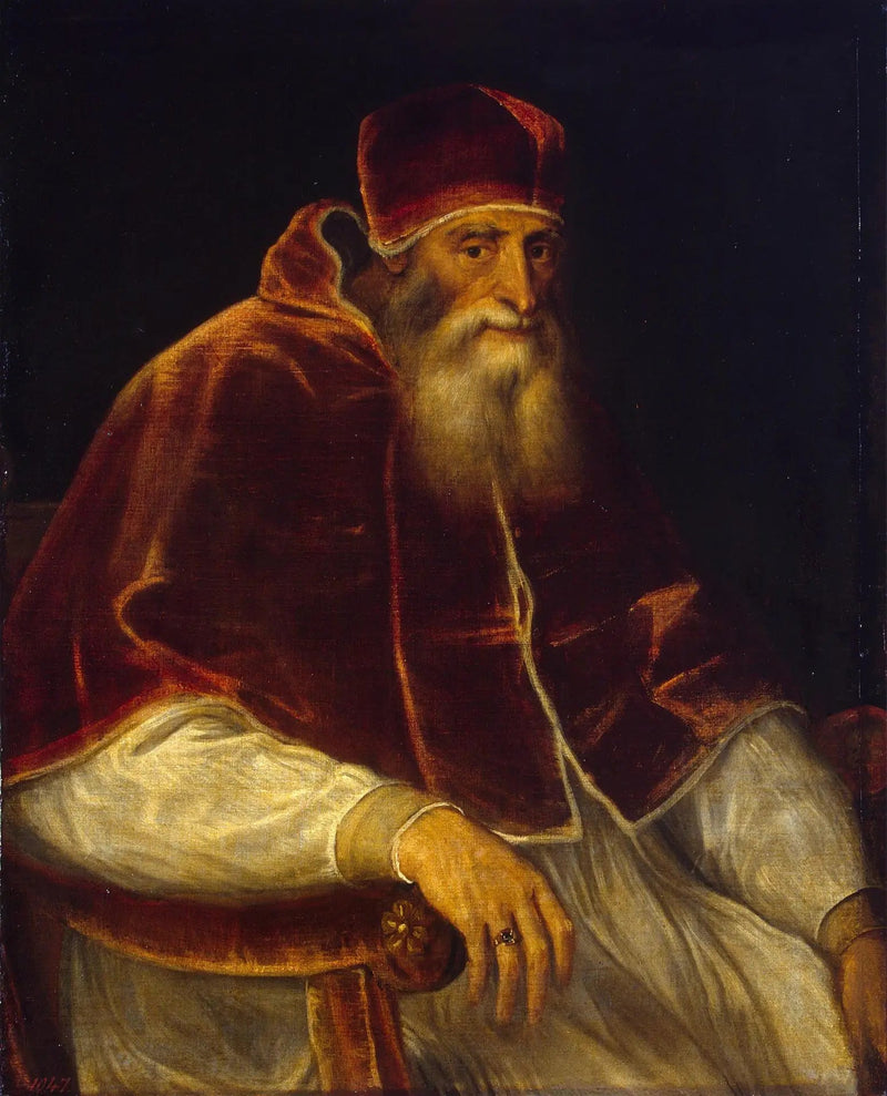 Retrato del Papa Pablo III - Tiziano