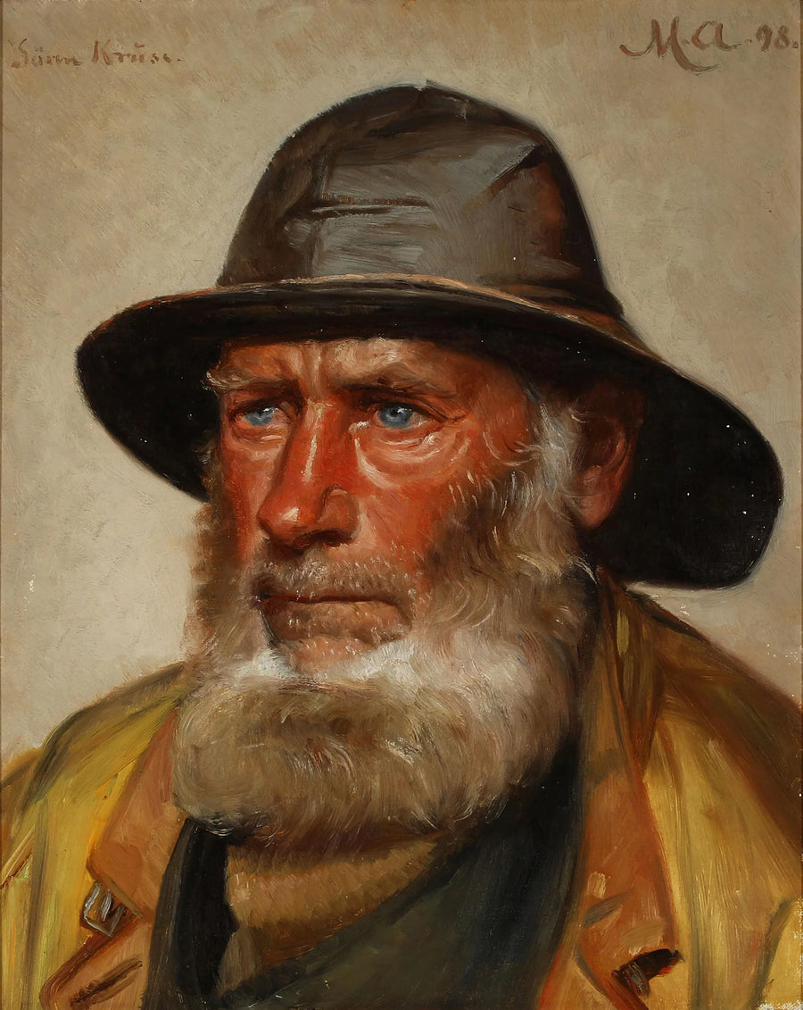 Retrato del pescador y salvador de Skagen, Seren Kruse. -Michael Peter Ancher
