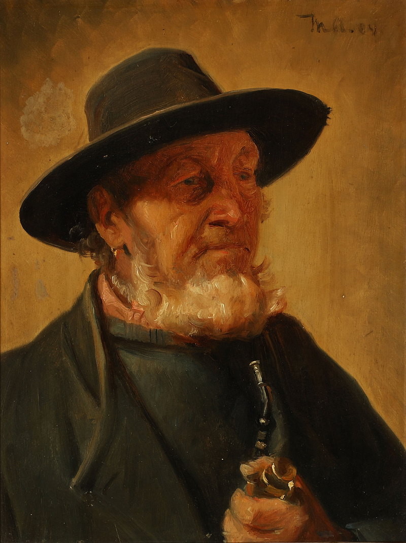 Retrato del pescador Ole Svendsen. -Michael Peter Ancher