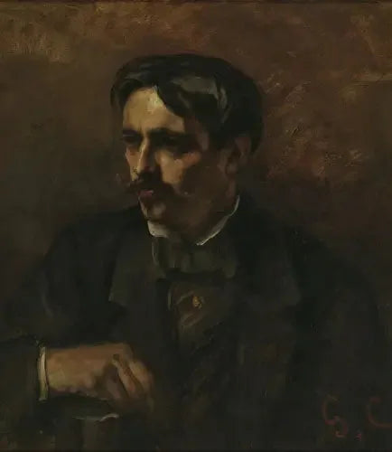 Retrato del pintor Alfred Stevens - Gustave Courbet