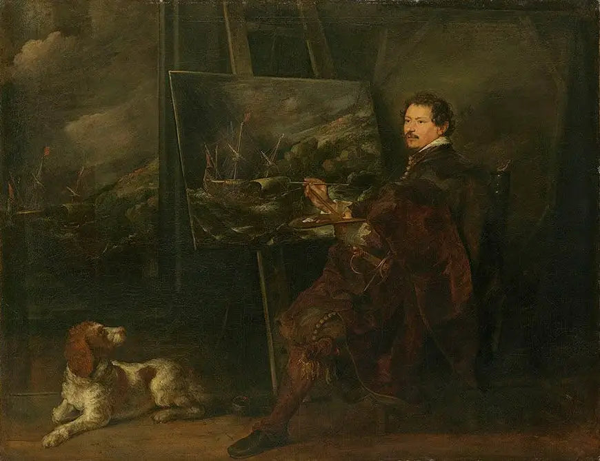 Retrato del pintor Andries van Eertvelt - Antoine van Dyck
